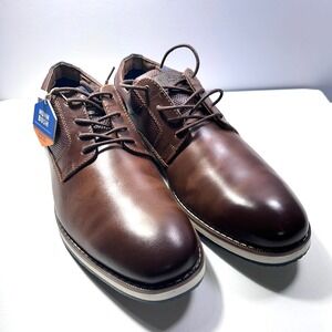Nunn Bush Circuit‎  Plain Toe Oxford Men's Brandy  Shoes 10.5M Leather Comfort